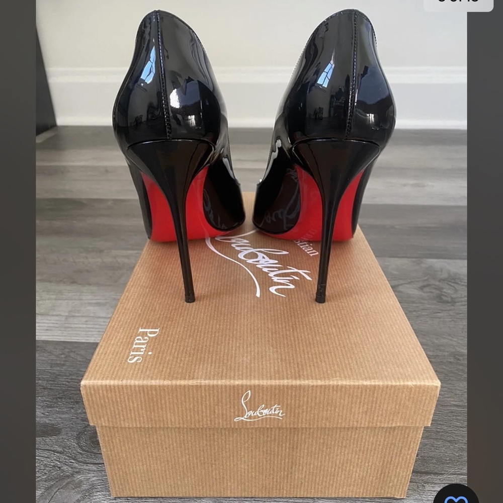 Christian Louboutin Black Patent Corneille Size 39.5 100mm pre-owned - Picture 3 of 16